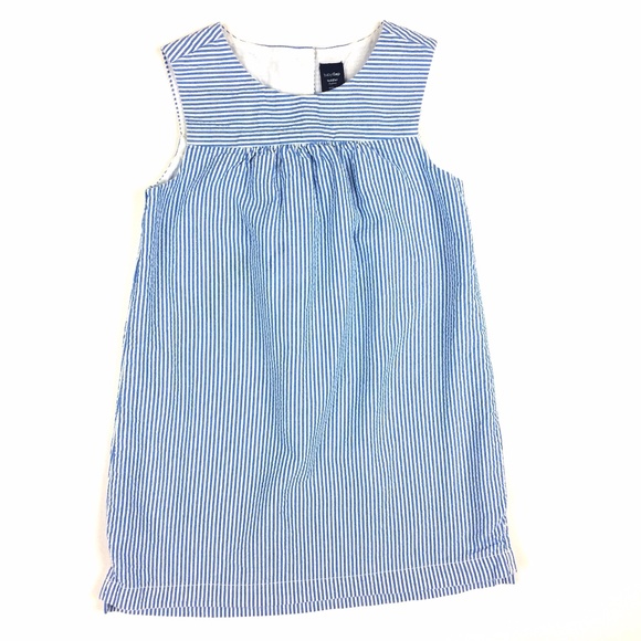 GAP Other - BabyGap Seersucker Blue White Sleeveless Dress